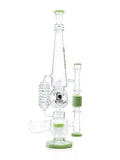 EmeraldFlow Multi-Chamber Glass Water Pipe